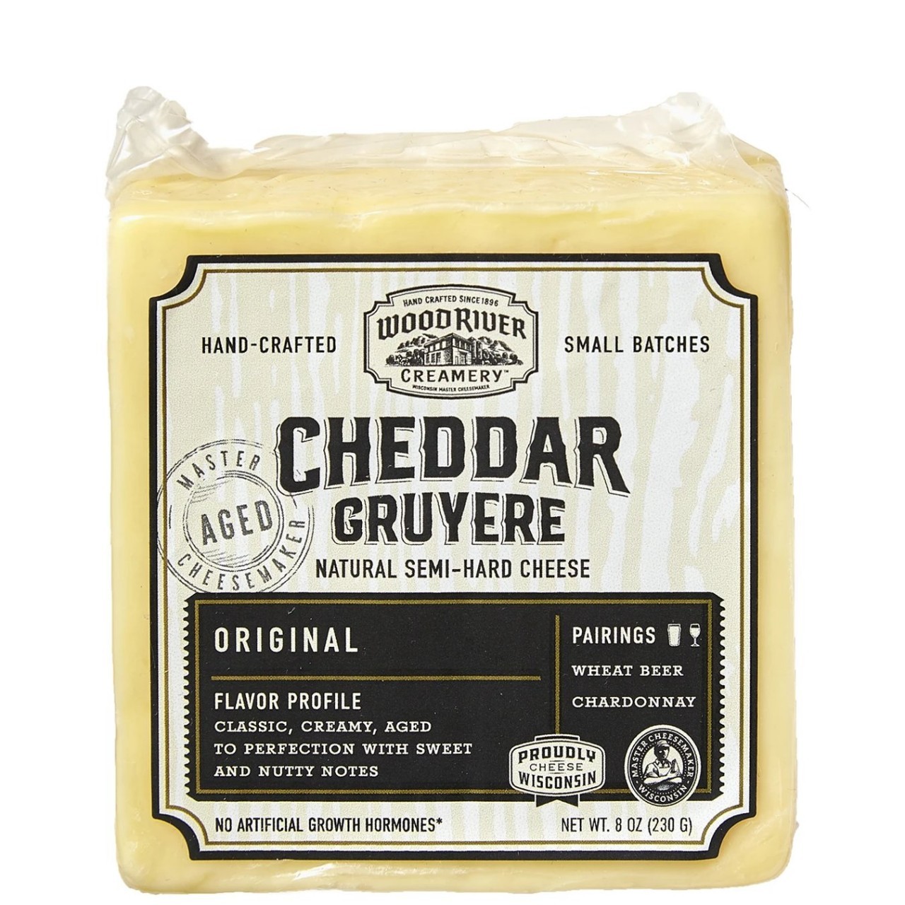 WOOD RIVER GRUYERE ORIG CHEDDAR 8oz