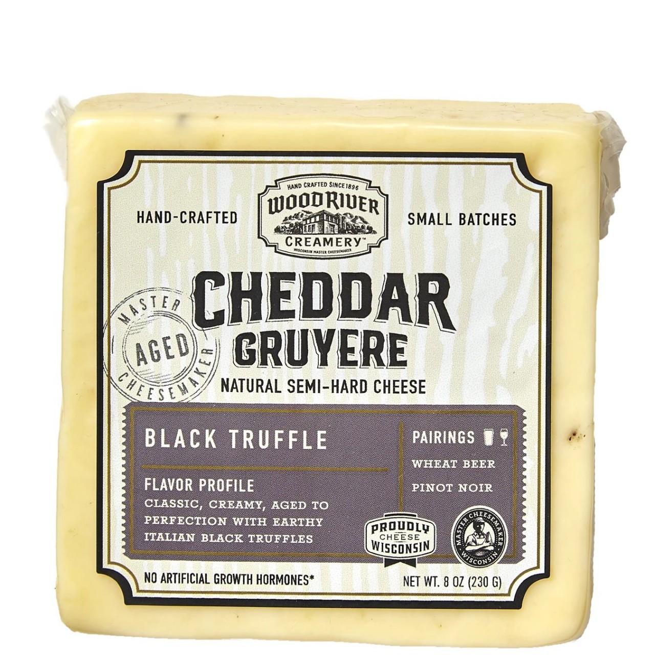 WOOD RIVER GRUYERE BLACK TRUFFLE 8oz