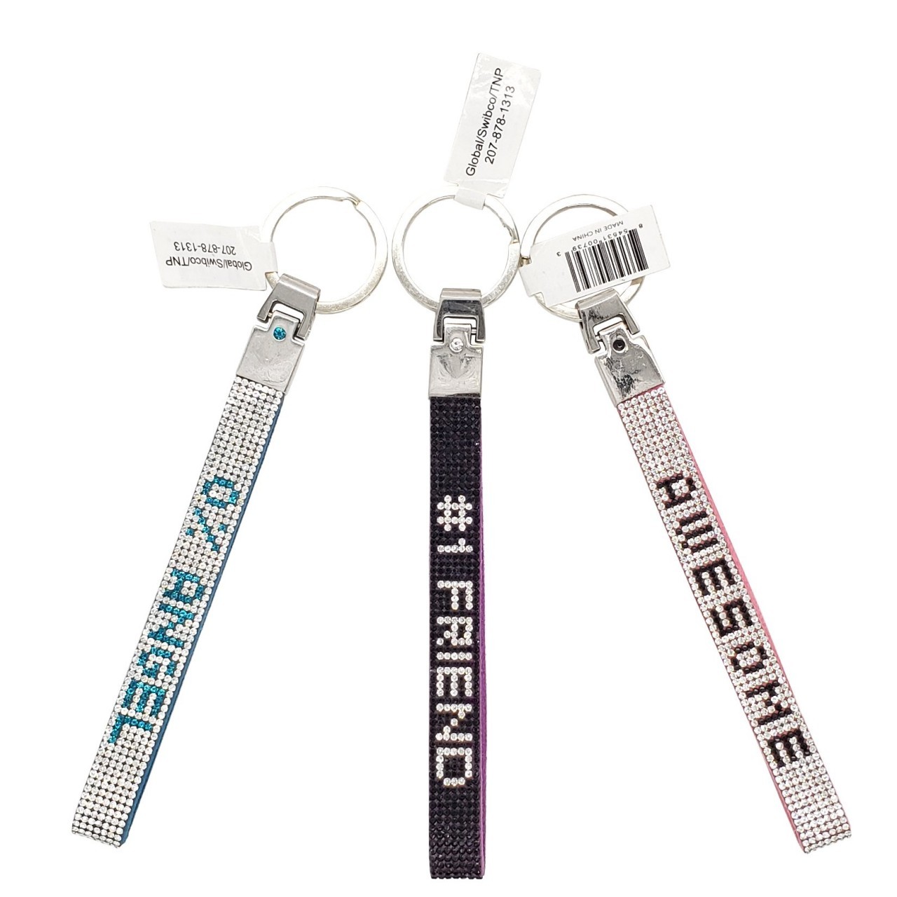 GLOBAL BLING KEY RING 1ct