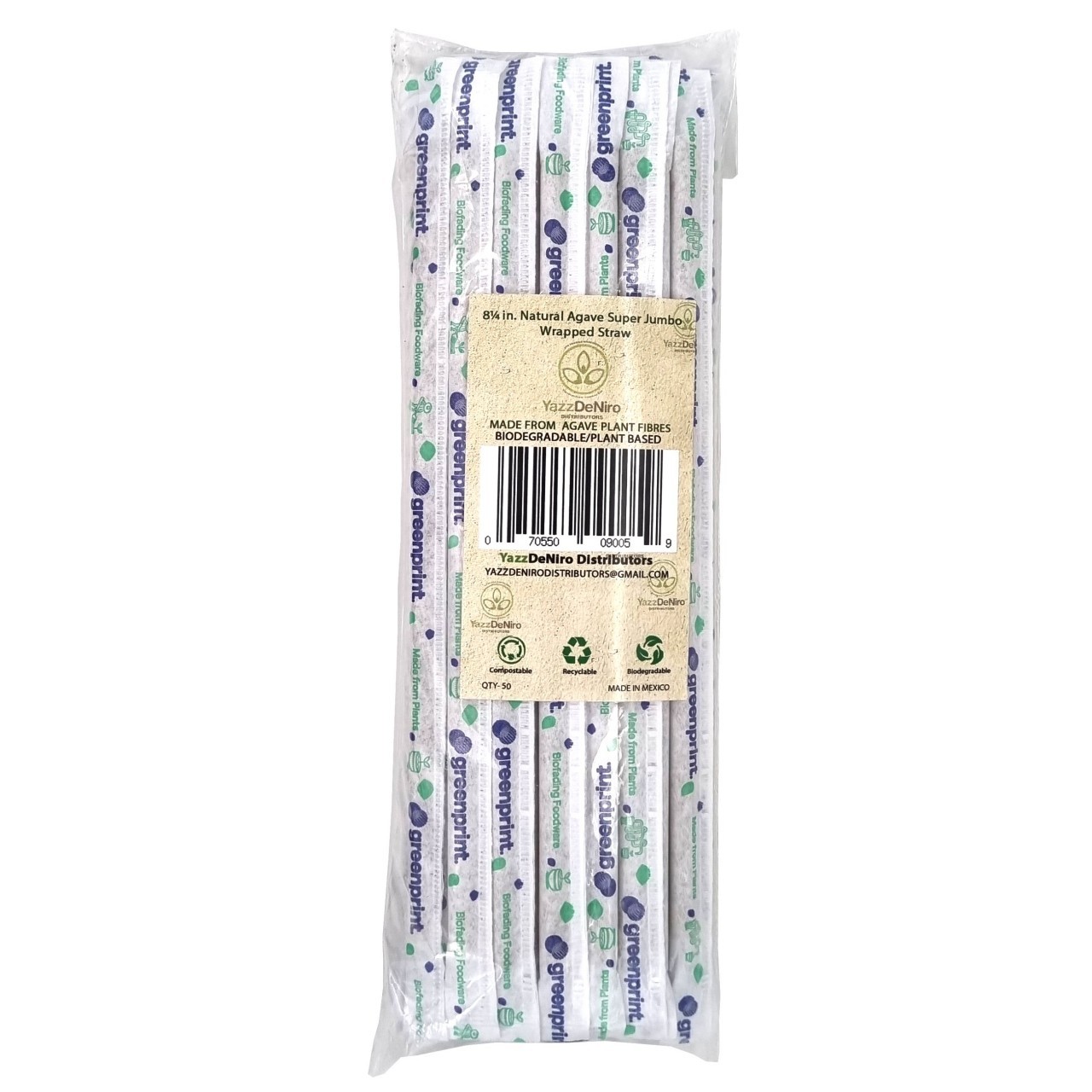 YAZZDENIRO NATURAL AGAVE JUMBO STRAW 50c