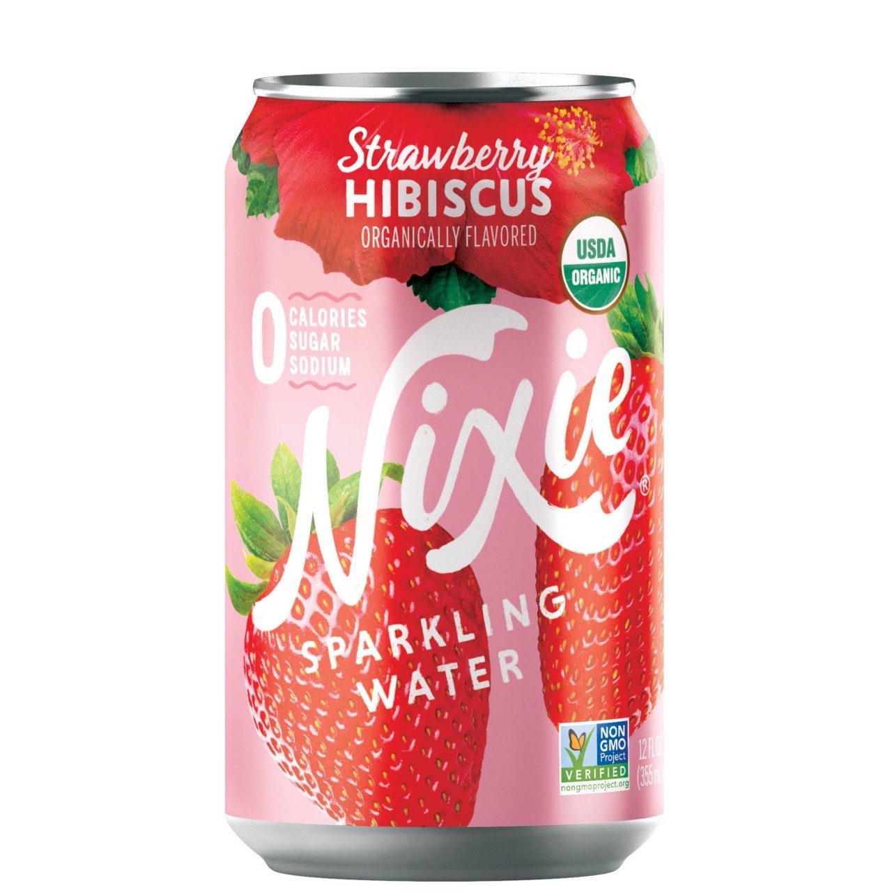 NIXIE SPARK WATER STRAWBERRY HIBISC 12oz