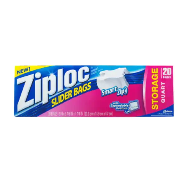 ZIPLOC SLIDER BAGS STORAGE QRT.20’S
