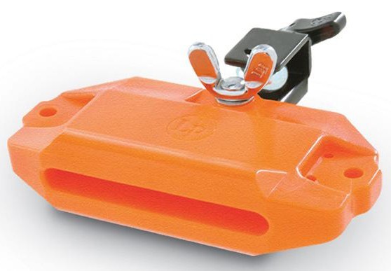 LP Latin Percussion Piccolo Jam Block With Mounting Bracket Orange