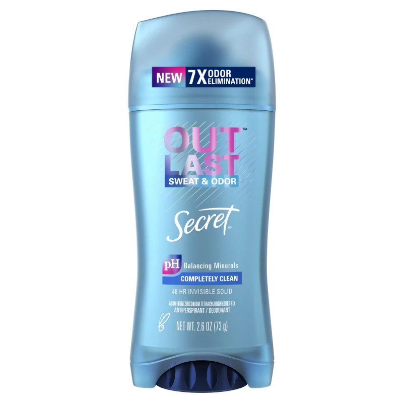 SECRET OUT LAST COMPLETELY CLEAN DEODORANT 2.6oz