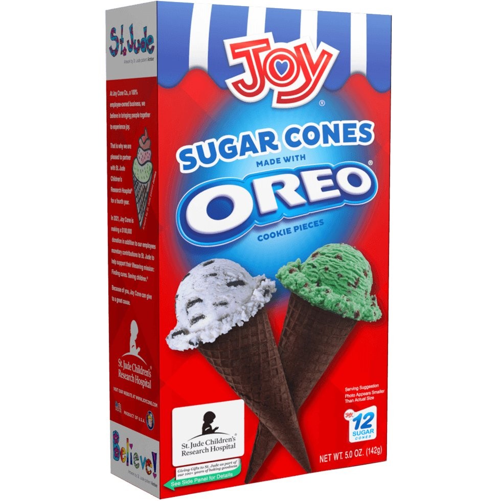 JOY SUGAR CONES WITH OREO PIECES 12s
