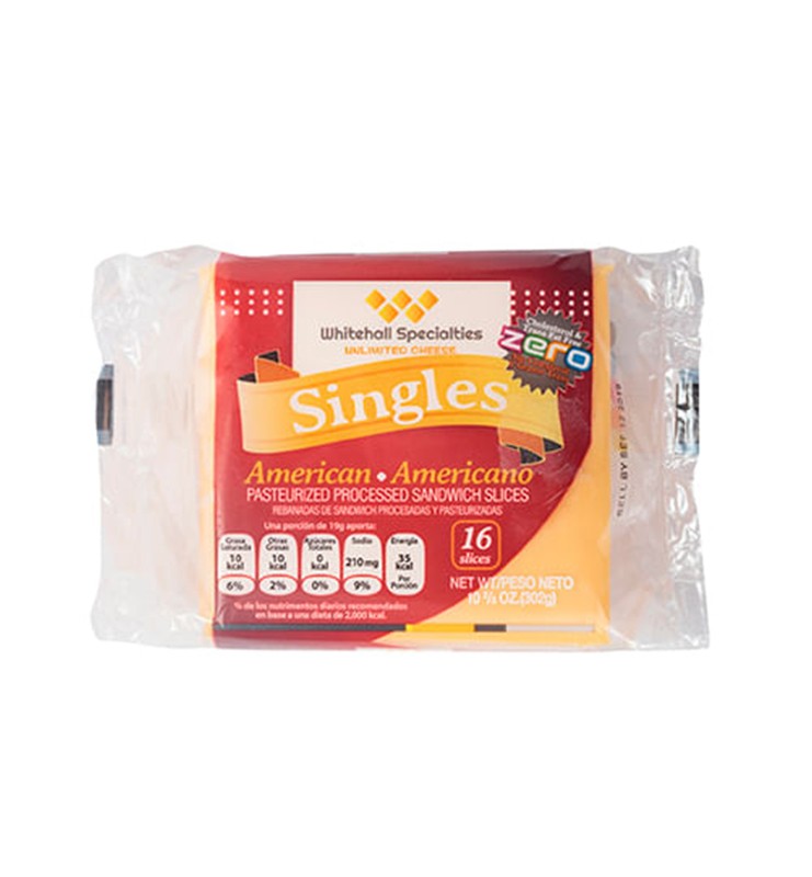 WHITEHALL AMERICAN SINGLES CHEESE 16`s