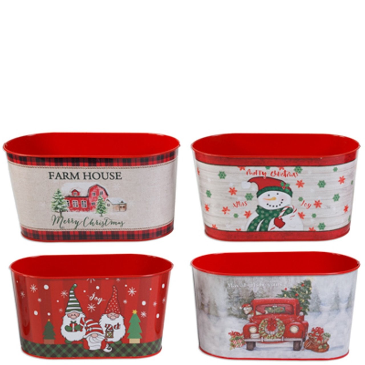 REGENT XMAS TIN BUCKET 9x4.5x4.625
