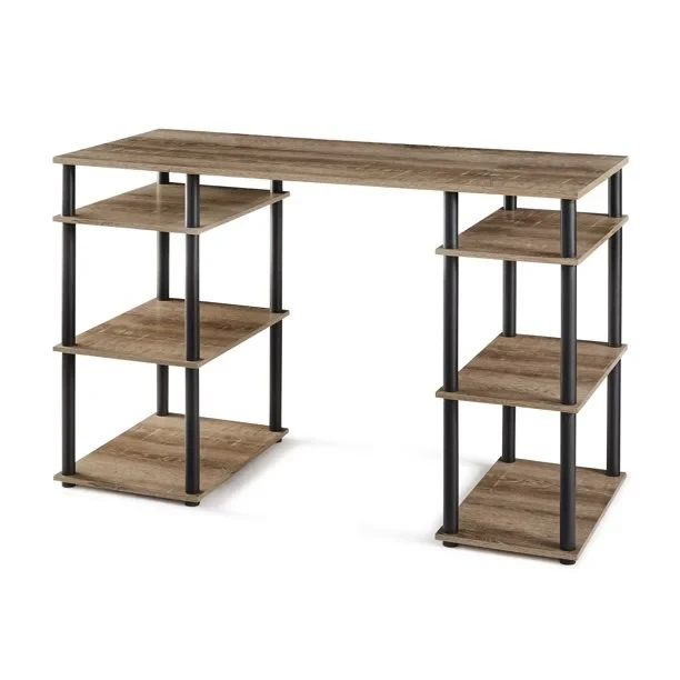 Mainstays No-Tools Computer Desk, Rustic Brown