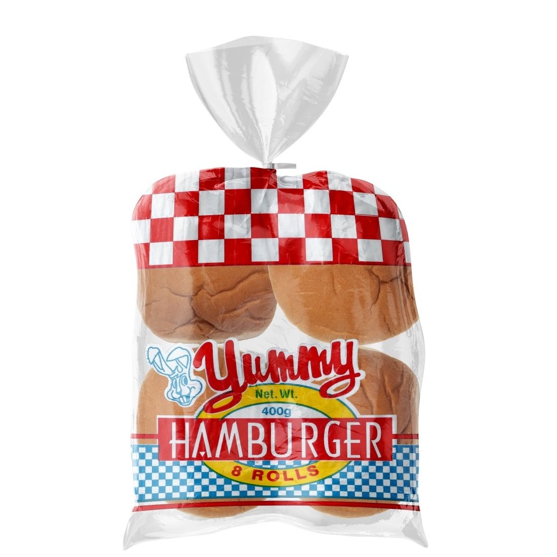 YUMMY ROLLS HAMBURGER WHITE 8s