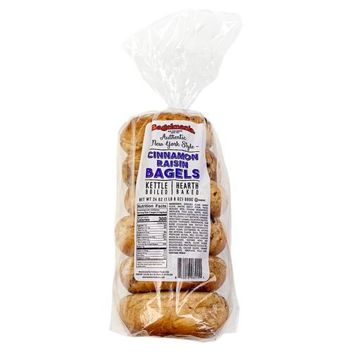 Bagelmania Cinnamon and Raisin Sliced Bagels 6 units