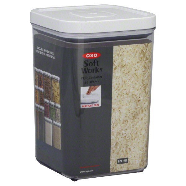 Oxo Soft Works Pop Container Sqr, 4.3Qt