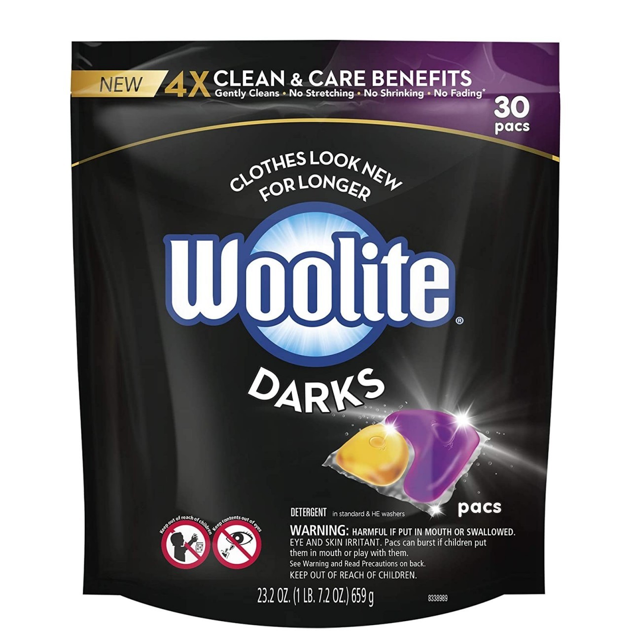 WOOLITE PACS DARKS 30ct