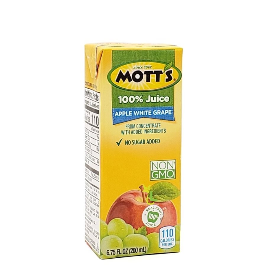 MOTTS 100% APPLE WHITE GRAPE 200ml
