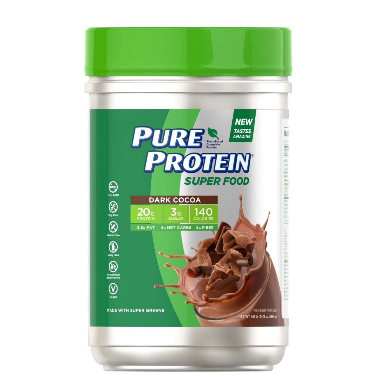 PURE PROTEIN S/FOOD DARK COCOA 1.51lb