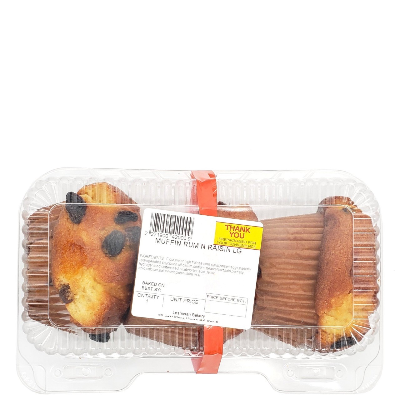 MUFFINS RUM N RAISIN LG 3ct