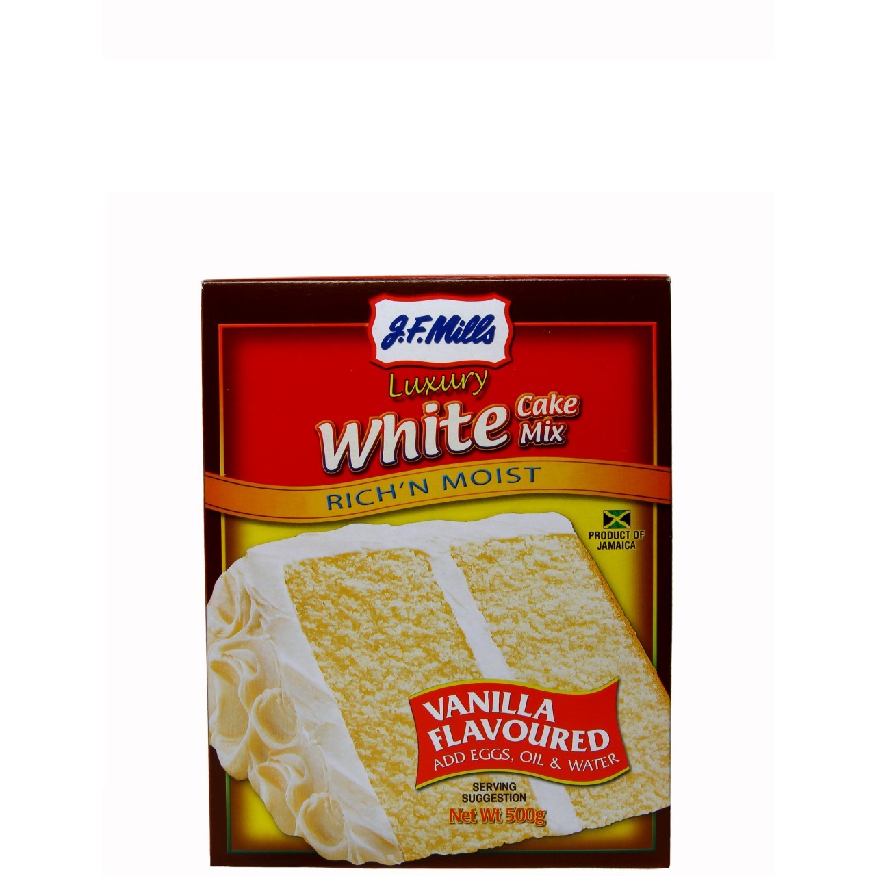 JF MILLS CAKE MIX WHITE 500g