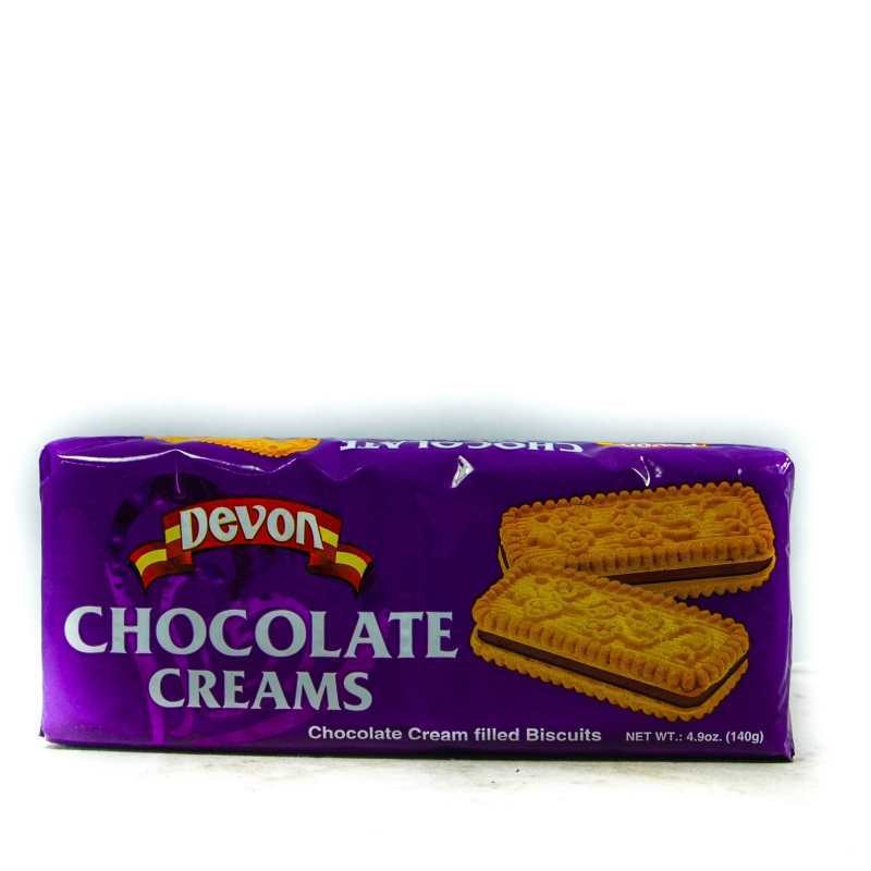 DEVON CHOCOLATE CREAMS BISCUITS 140G