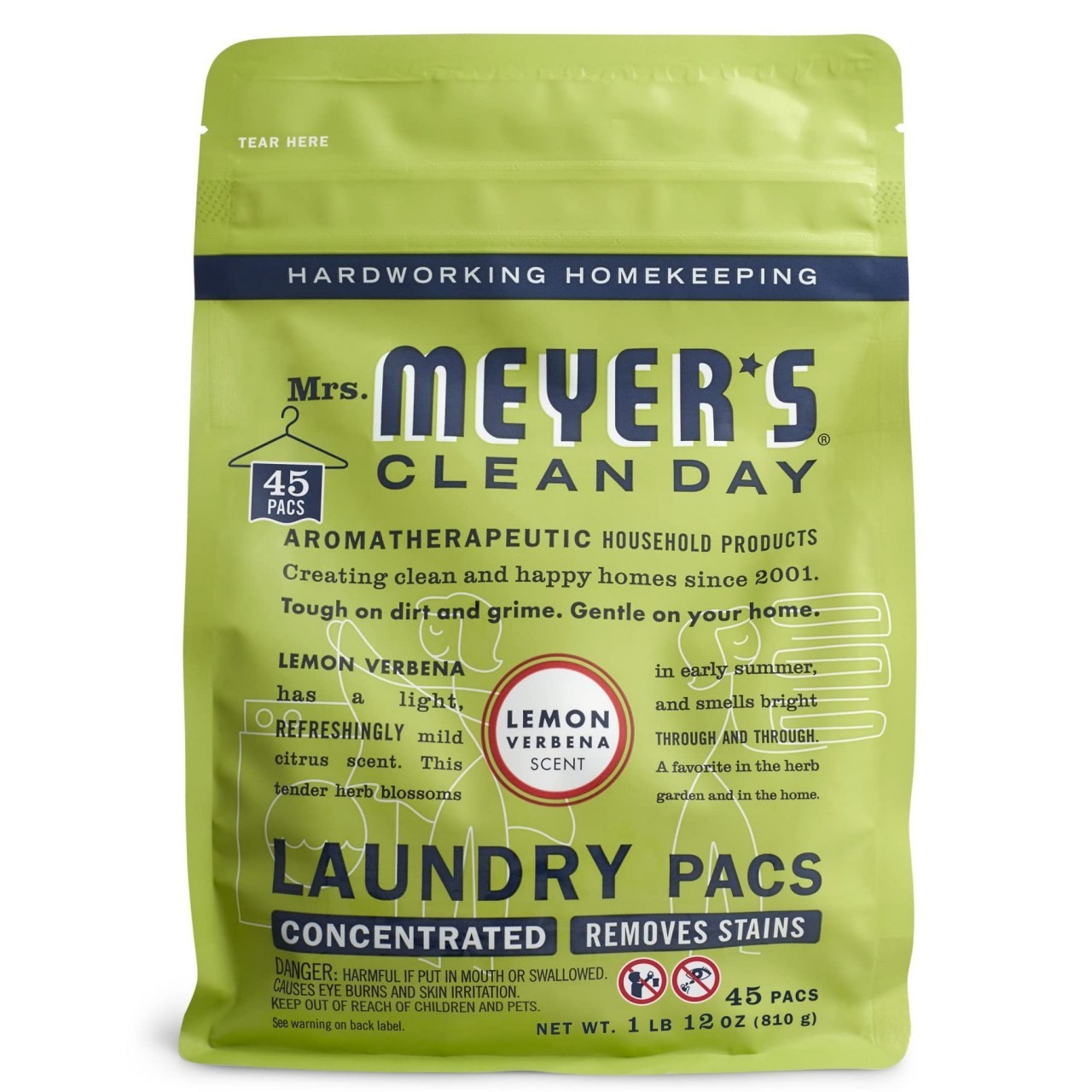 MRS MEYERS LAUNDRY PACS LEM VERBENA 40s