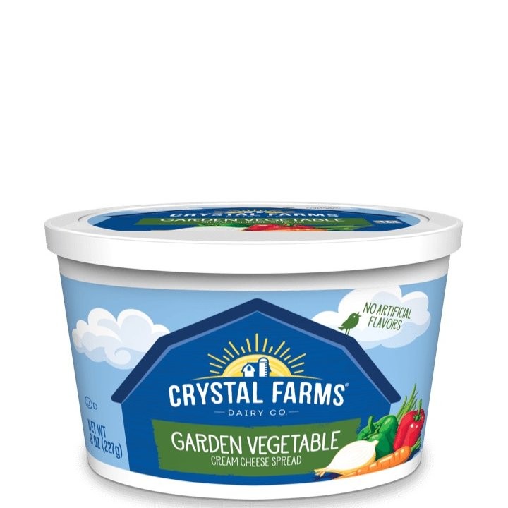 CRYSTAL FARMS CREAM CHEESE GARDN VEG 8oz