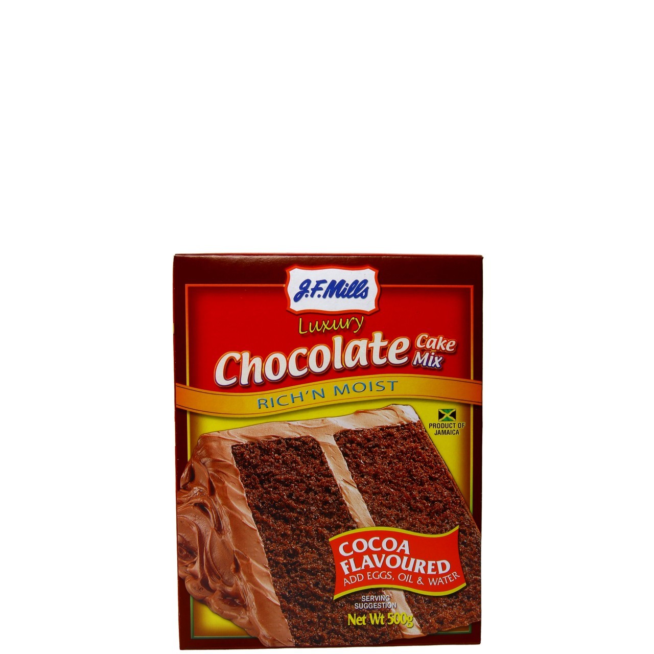 JF MILLS CAKE MIX CHOCOLATE 500g