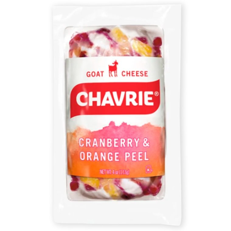 CHAVRIE GOAT LOG CRANBERRY ORANGE 4oz