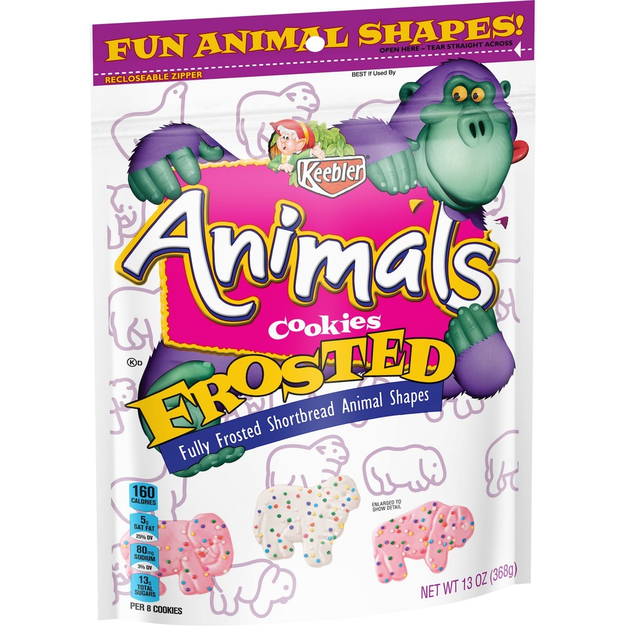 KEEBLER FROST ANIMAL COOKIES 13oz