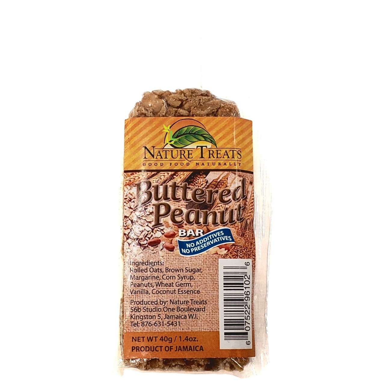 NATURE TREATS BUTTERED PEANUT BAR 40g