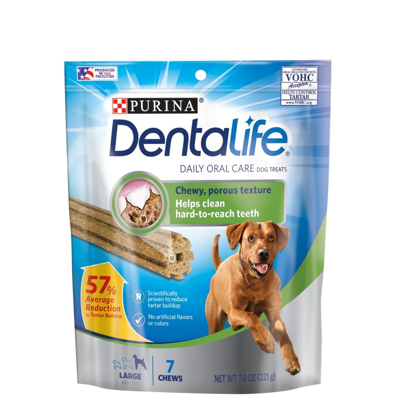 PURINA ORAL CARE LRG DOG TREAT 221g