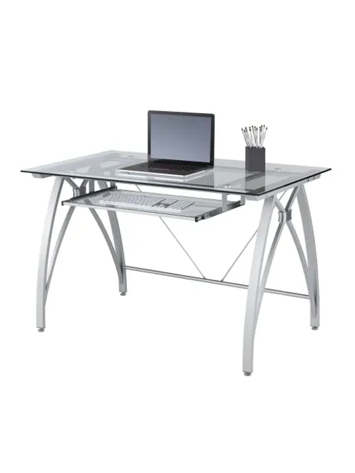Realspace Vista Glass Computer Desk