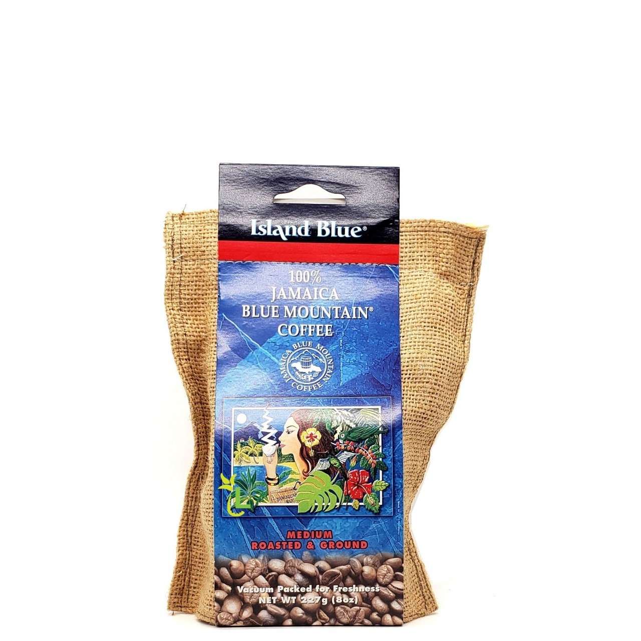 ISLAND BLUE BURLAP GROUND 8oz