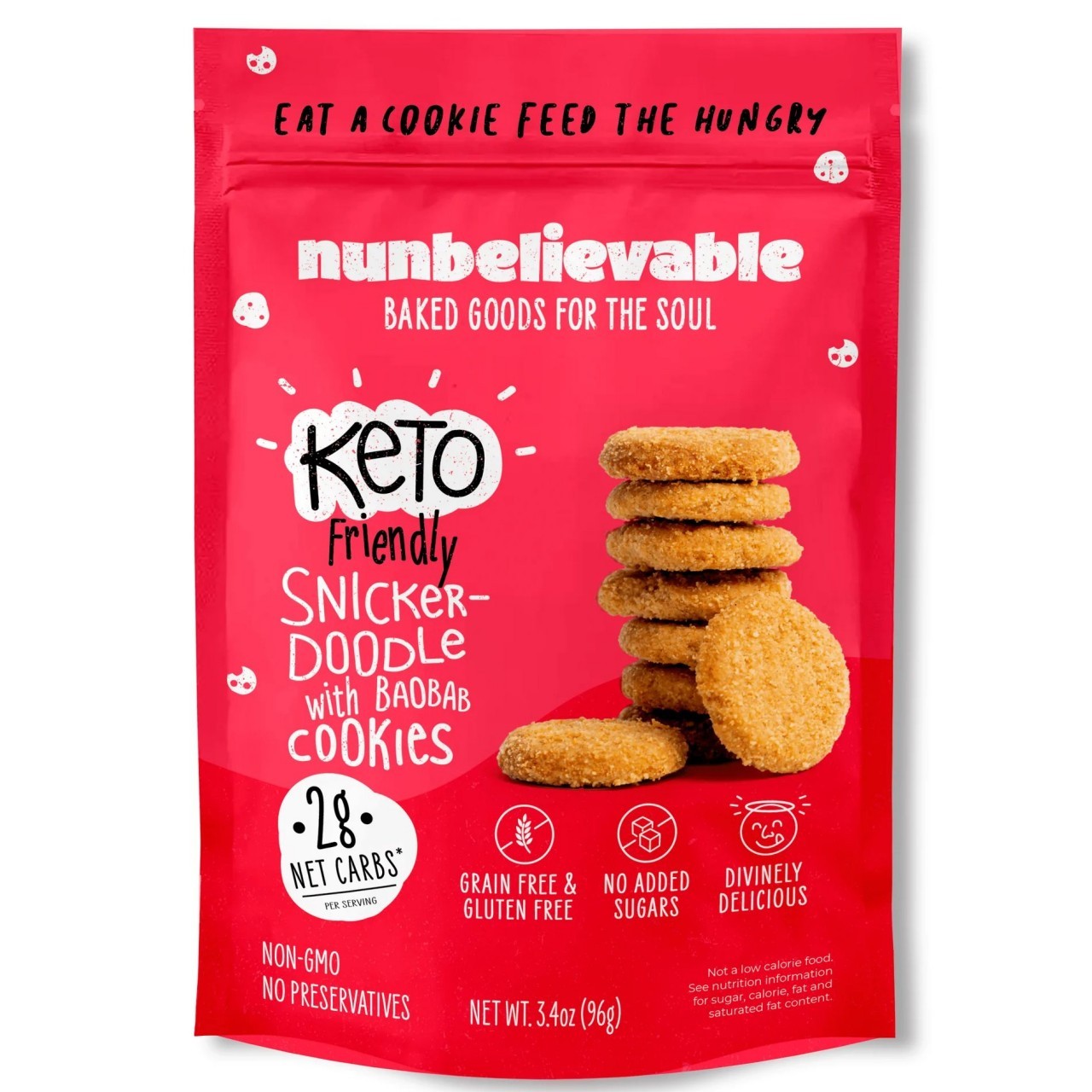 NUNBELIEVABLE COOKIES SNICKRDOODLE 3.4oz