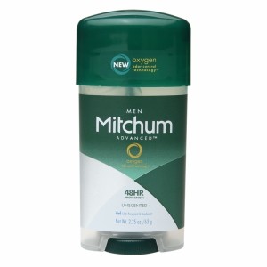 Mitchum Men Advanced Gel Anti-Perspirant & Deodorant, Unscented 2.25 oz (63 g)