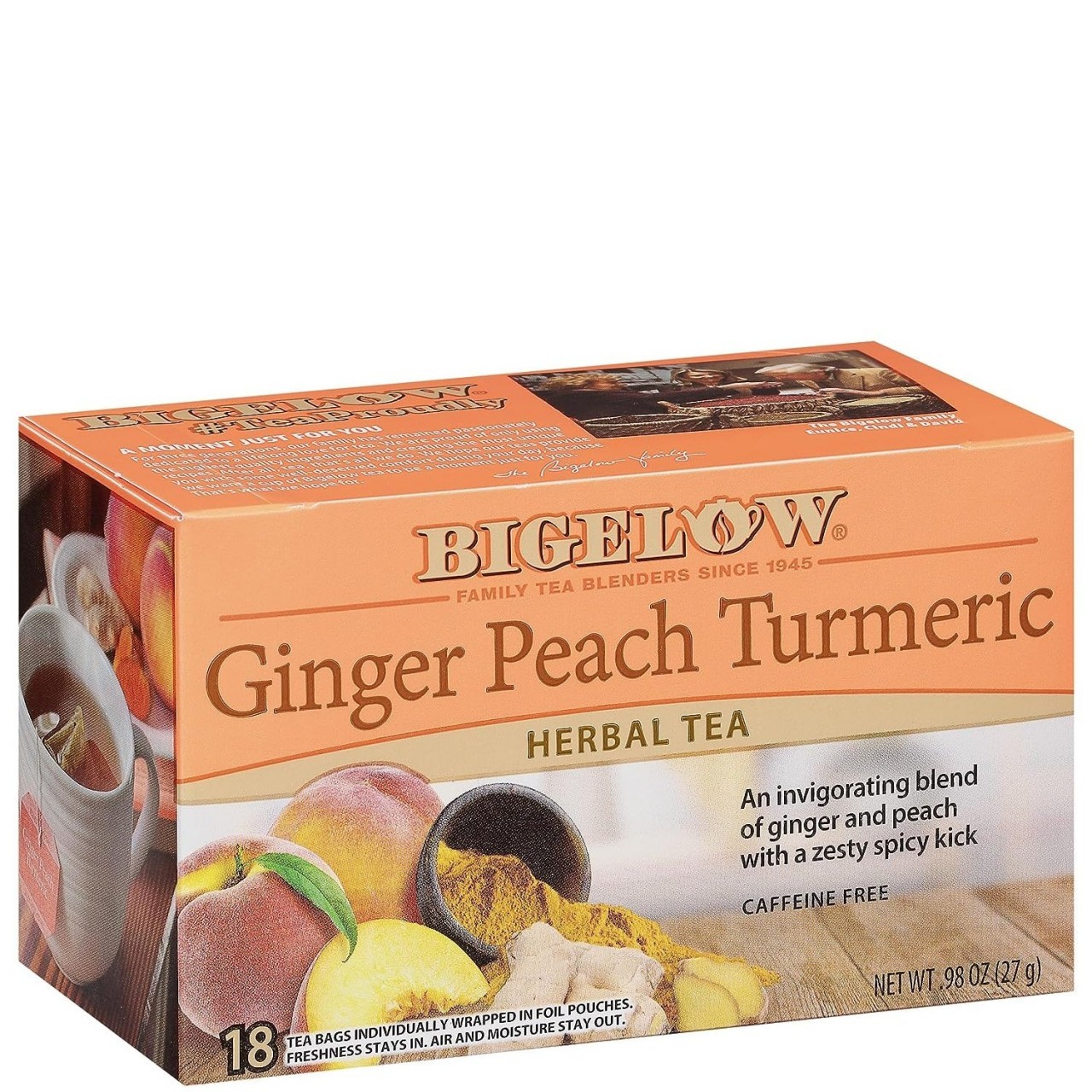 BIGELOW TEA GINGER PEACH TURMERIC 18s