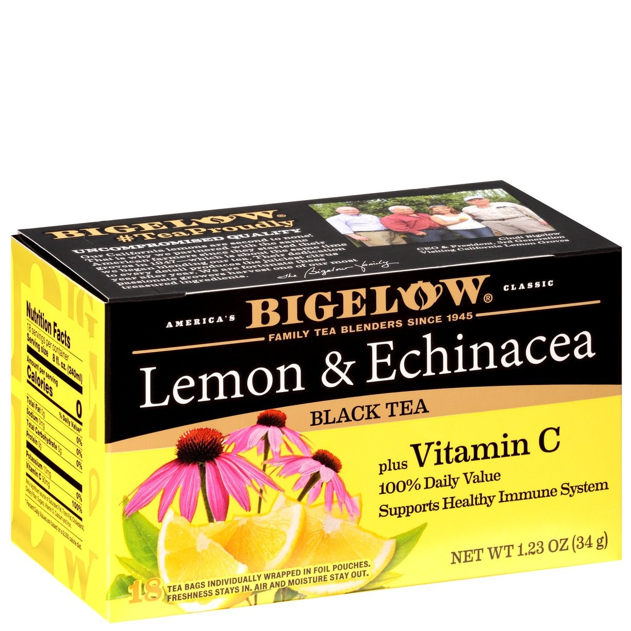 BIGELOW TEA BLACK LEMON ECHINACEA 20s