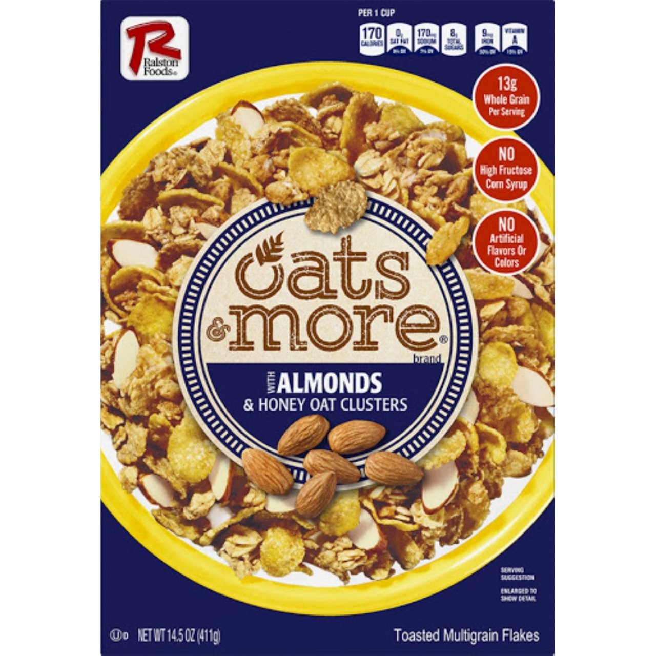 RALSTON OATS & MORE ALMOND 14.5oz