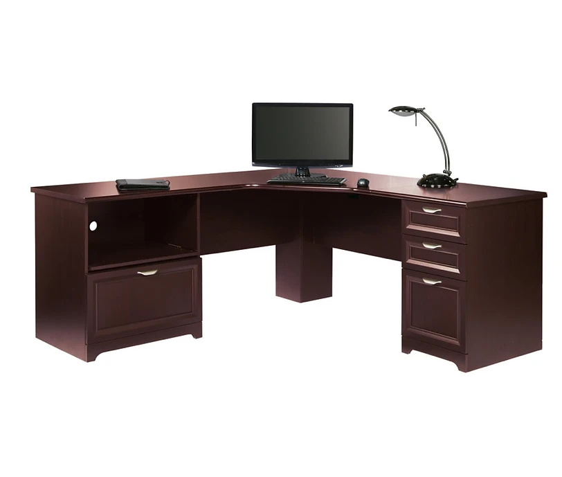 Realspace Magellan Performance 71”W L-Shaped Desk : Cherry