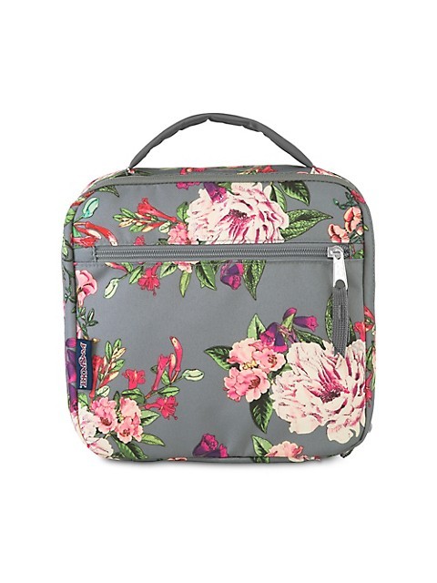 JanSport - Lunch Break Lunch Bag (Grey Bouquet Print)