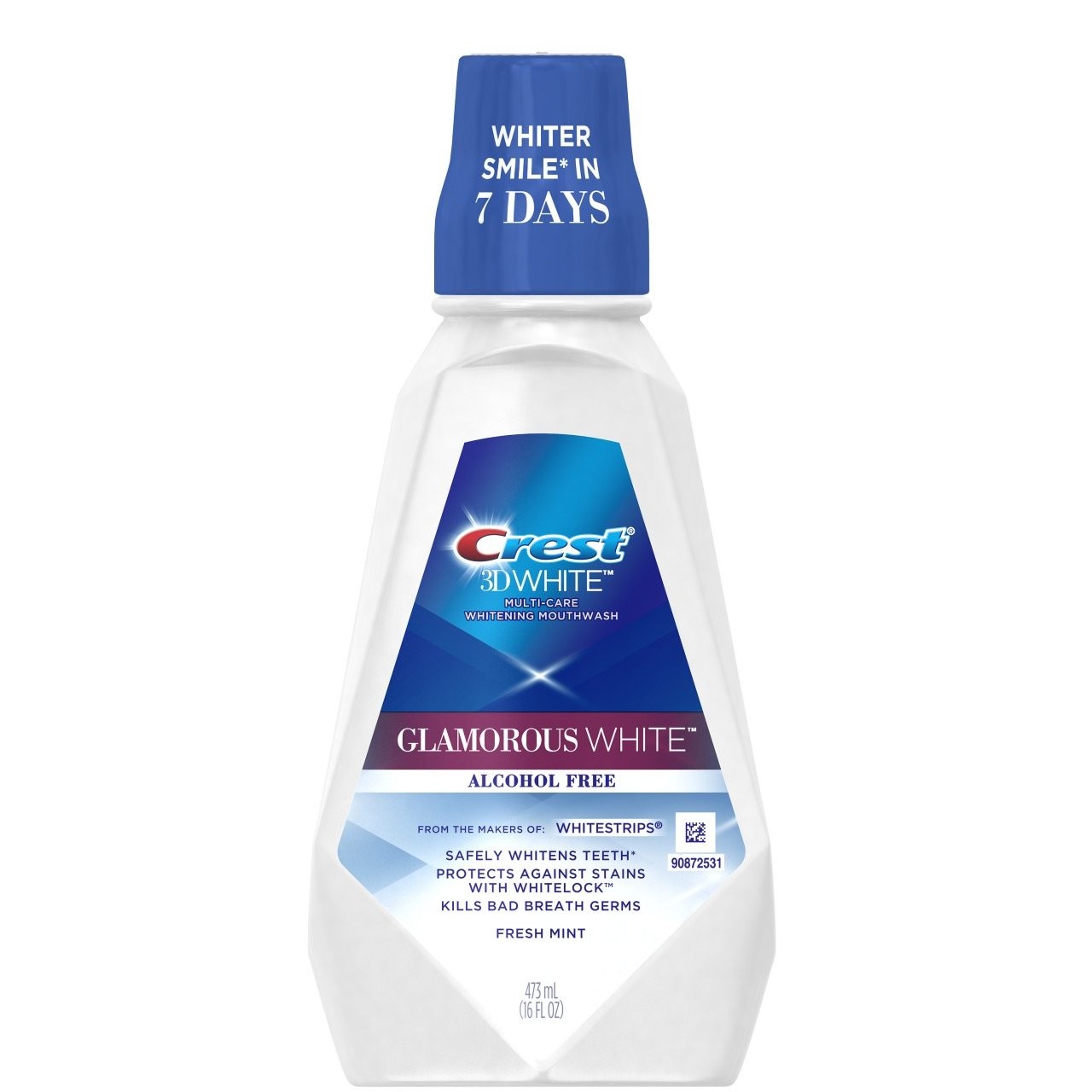CREST 3D MOUTHWASH GLAM WHITE 473ml
