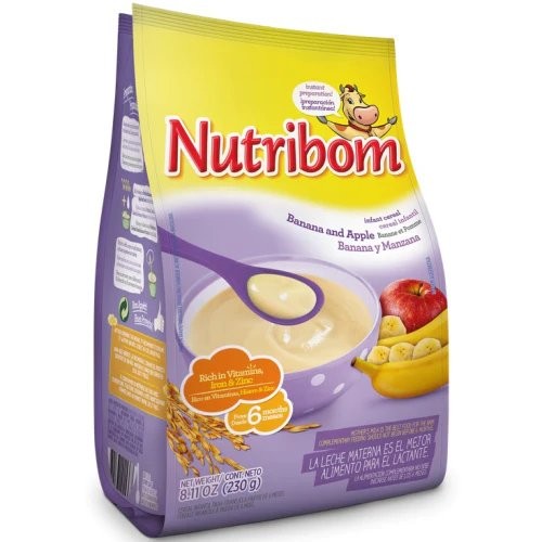 NUTRIBOM CEREAL BANANA APPLE 230g