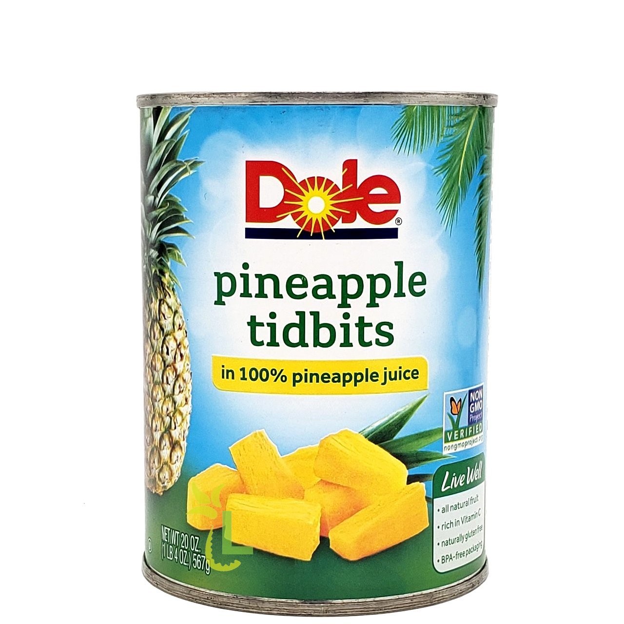 DOLE PINEAPPLE TIDBITS 20oz
