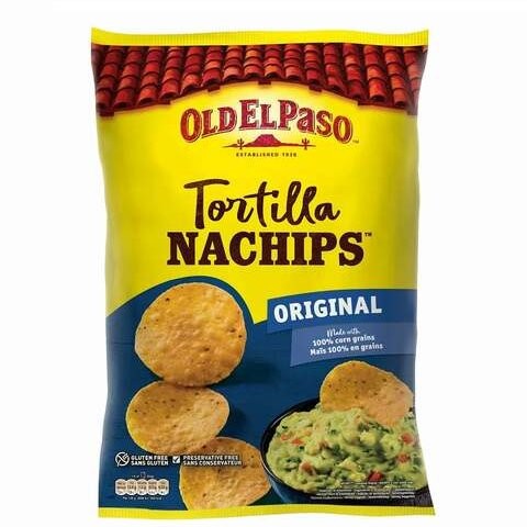 OLD EL PASO TORTILLA NACHIPS ORIG 185g