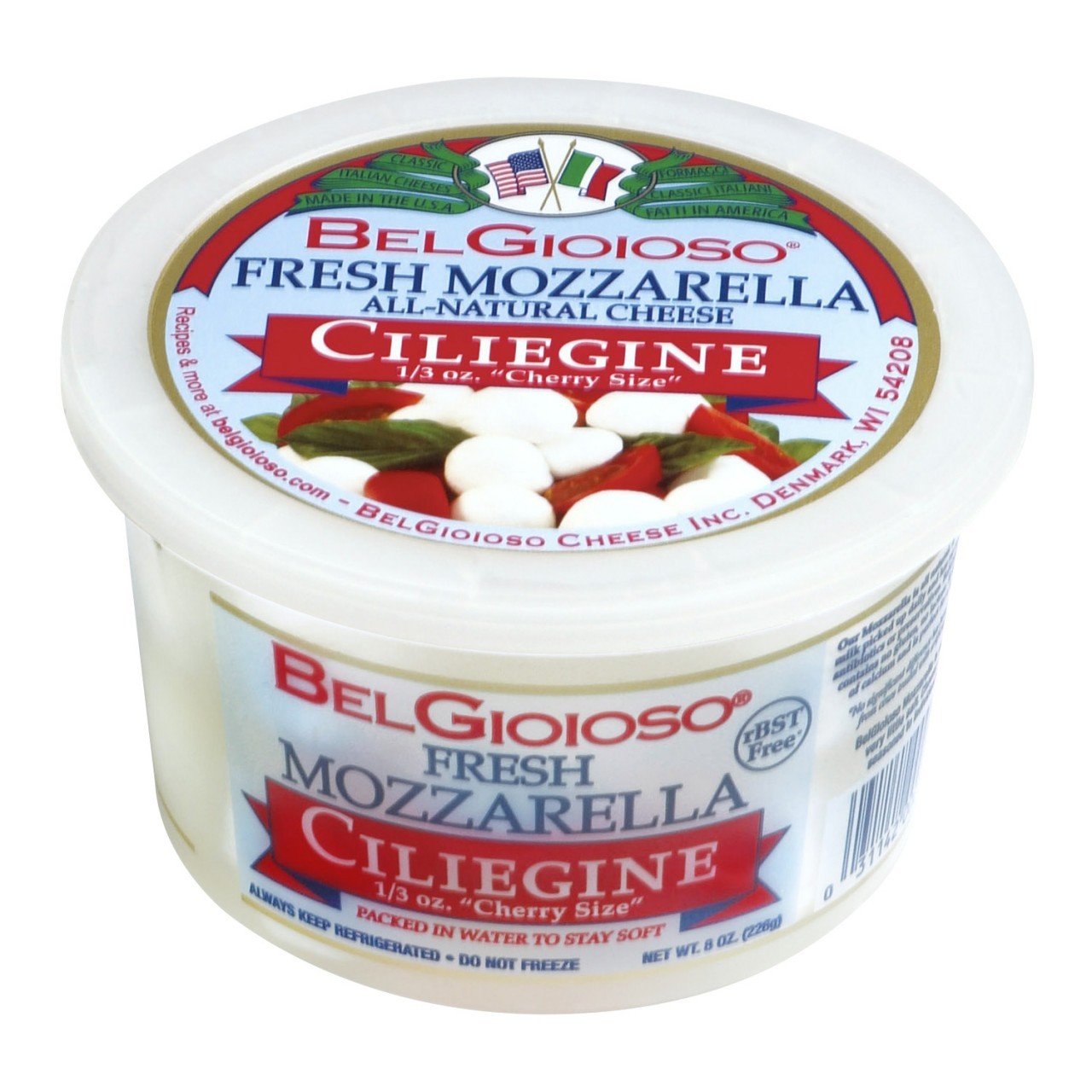 BELGIOIOSO MOZZARELLA CILIEGINE CUP 8oz