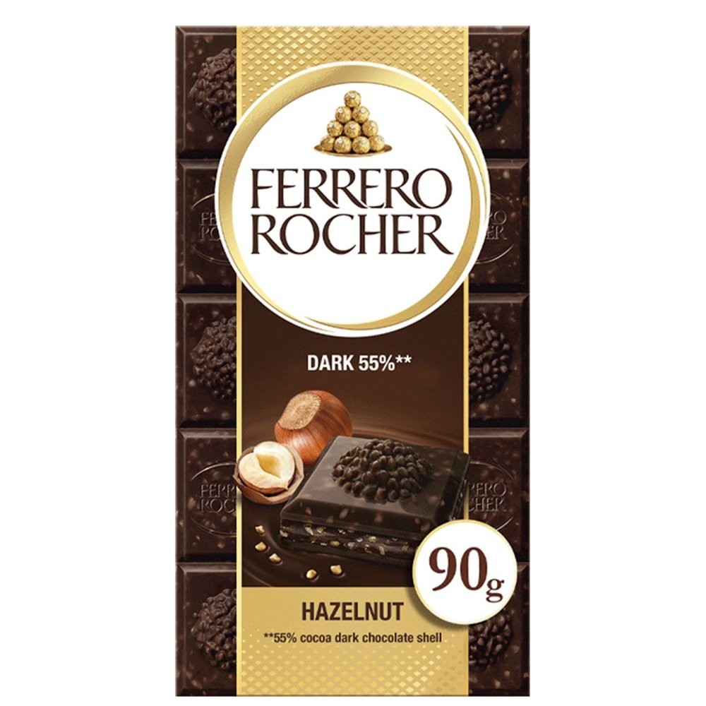 FERRERO ROCHER BAR DARK HAZELNUT 90g