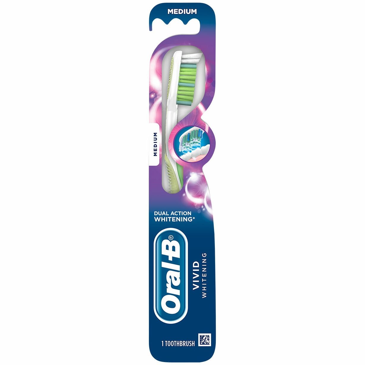 ORAL-B TOOTHBRUSH VIVID WHITENING MED 1s