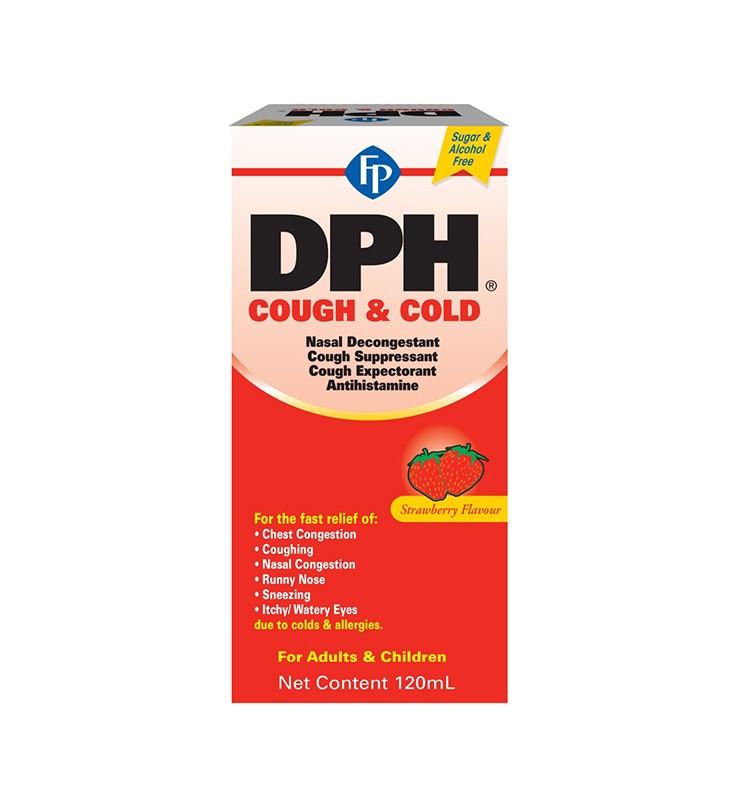 FP DPH COUGH & COLD ADULT STRAWBERRY 120ML