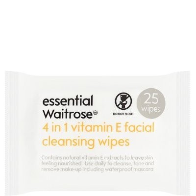 WAITROSE WIPES FACIAL VIT-E 25s