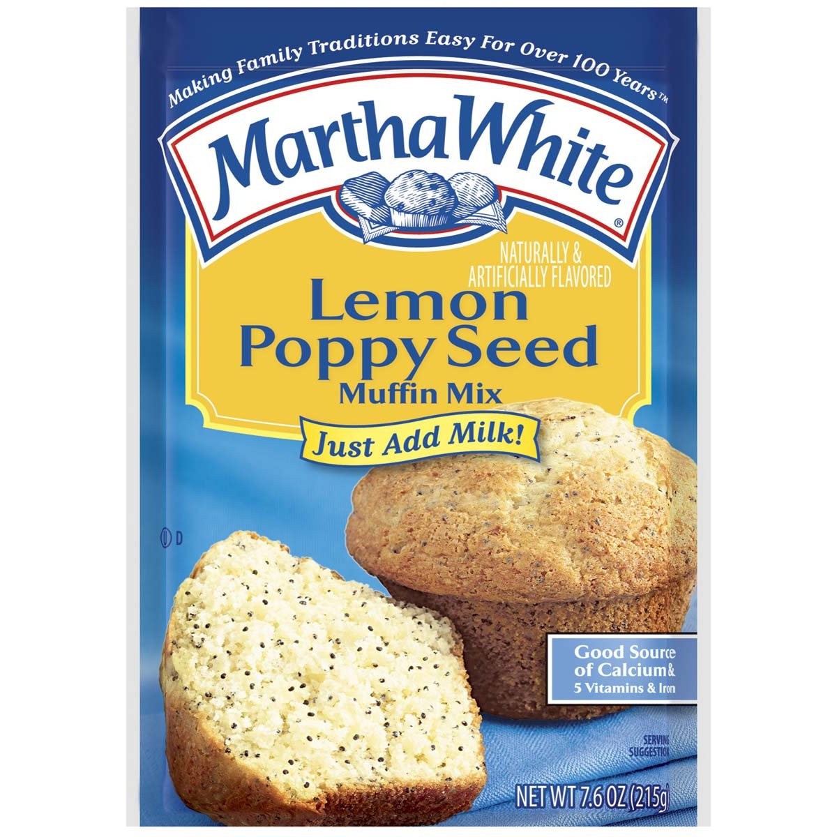 MARTHA WHITE MUFFIN MIX POPPYSEED 7.6oz