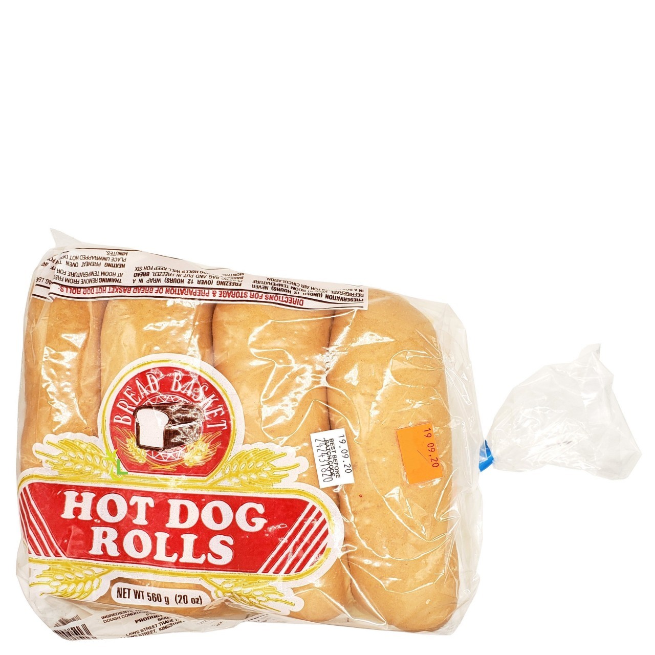 BREAD BASKET HOT DOG ROLLS 560g