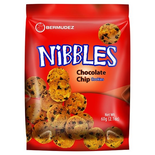 BERMUDEZ NIBBLES CHOC CHIP 60g