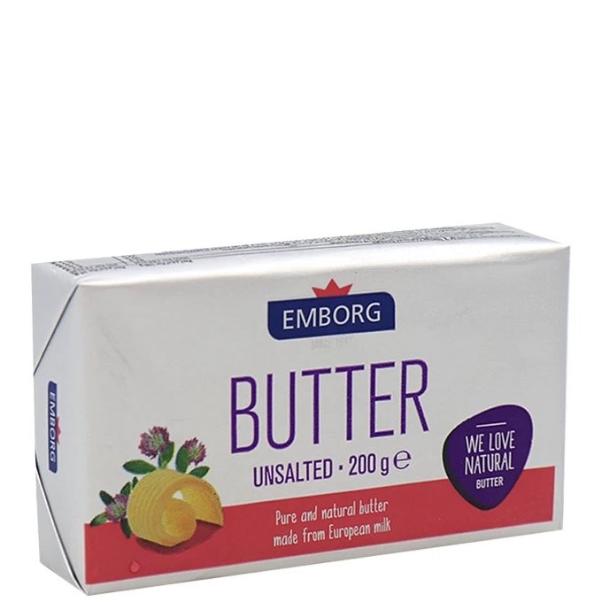 EMBORG BUTTER UNSALTED 200g